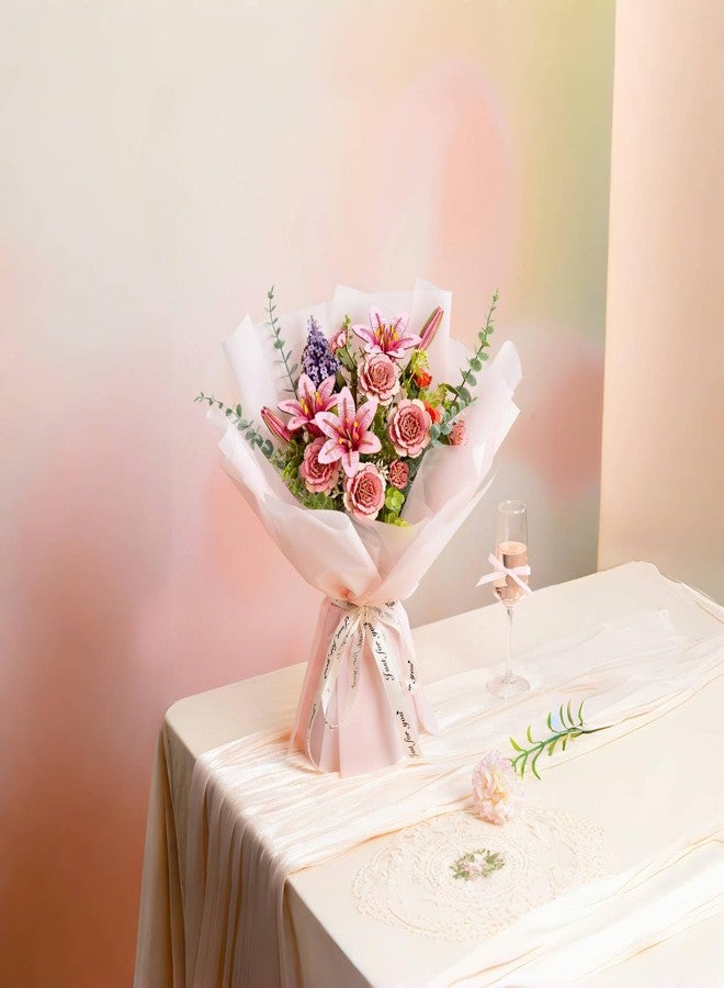 ROBOTIME 3D Wooden Lily Flower Puzzle TW071 - DIY Assembly Model Kit, Artificial Wood Flowers for Home Decoration, Relaxing Crafts for Adults, Valentine's Gift - Image 5